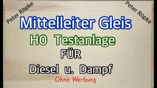 Mittelleiter Testplatte H0  -  ohne Oberleitung