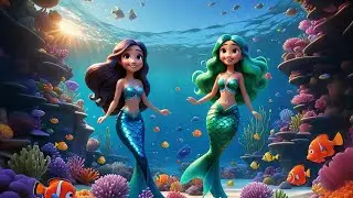 Four Little Mermaids Sing Under Sea | Magical Mermaid  for Kids | Nursery Rhymes and Learning Songs