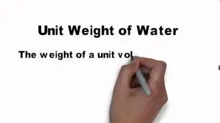Unit Weight Of Water