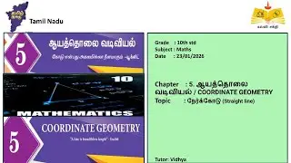 (10th Maths TN)நேர்க்கோடு (Straight line)