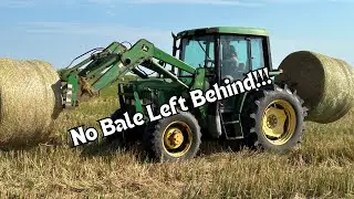 It's A Family Affair!  Baling Rice Straw Behind A Combine for Hay!