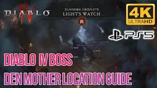 Diablo 4 Early Beta Access: Full Boss Fight Against Den Mother on PS5 (4K 60fps)