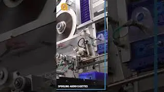 Spooling Purple Audio Cassettes - Golding Replication - UK Manufacturing