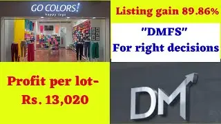 GO Colours IPO | Blockbuster Listing | Listing gain 89.86%