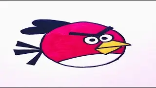 How to DRAW RED ANGRY BIRD || Easy drawing ideas || @letssketchtogether