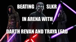 Beating SLKR in arena with Darth Revan and Traya lead