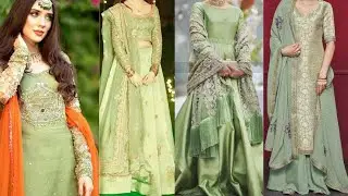 Most Gorgeous Pesta Green Colour Dress Design | Pista Green Colour Combination Dresses |