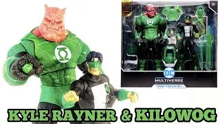McFarlane DC Multiverse Green Lantern Kyle Rayner & Kilowog Action Figure 2+Pack Unboxing & Review