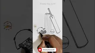 Cricket kit drawing | bat ball drawing | cricket drawing easy | world cup 2023 #drawing #shorts