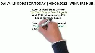 [High Stake] Total odds 1.5+ for today 08/01/22 - Football Predictions