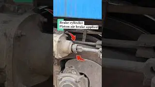 Brake cylinder Piston air brake applied #automobile #railwaycontent #train #railvlogger #railway