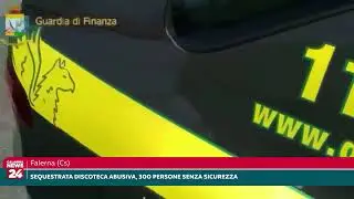 Sequestrata discoteca abusiva a Falerna, 300 persone senza sicurezza