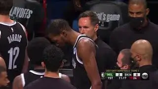 James Harden Went To The Locker Room After Suffering A Hamstring Injury Again