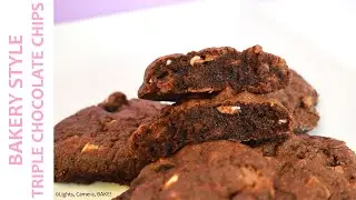 Bakery Style Triple Chocolate Cookies | RECIPE
