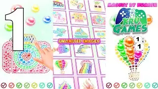 Magnetic Balls Color By Number - Magnet Bubbles Gameplay Walkthrough #1 (Android, IOS)