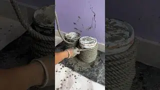 Rope and cement best DIY idea 🙂 #reels #crafts #cementcraft #homedecor #idea