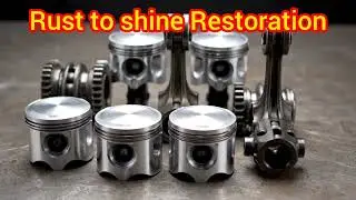 ASMR Rusty Motorcycle Engine Restoration | Full Silent Rebuild #RestrovaHub#viralvideo 