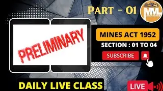 Mines Act 1952 - Chapter 01 - Part 01