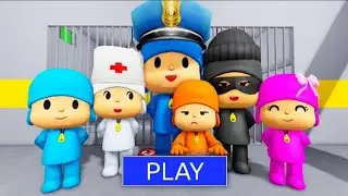 pocoyo prison run! 😱 can i escape this crazy roblox obby?!