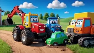 TOYTOWN TALES - Muddy Rescue 🚜 | Toy Trucks Save the Day | Teamwork Story for Kids #kids #funny