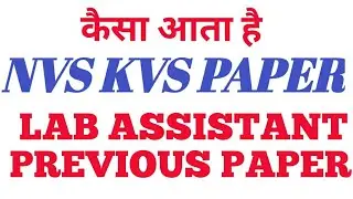 Nvs kvs lab assistant paper
