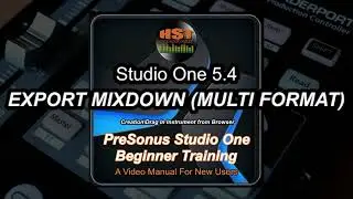 Export Mixdown Multi Format - Studio One 5 - Home Studio Trainer