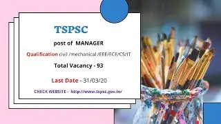 TSPSC Recruitment 2020 for Managers | TSPSC HMWSSB | latest jobs 2020