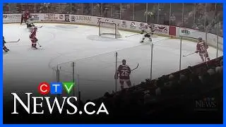 Goalie goal thrills OHL crowd in the Sault