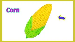 Как нарисовать кукурузу 🌽 | Простой рисунок кукурузы | Рисунок кукурузы | поэтапно | Рисунок Пинки