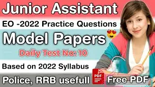 Model papers-10- AP Junior Assistat & EO - Group-10  || APPSC Calendar 2022 | RK Tutorial