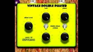 Vintage Double Phaser VST Demo by Softrave - guitar VST pedal with vintage warm sound