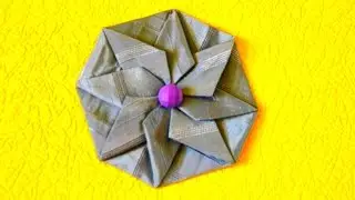 Цветы из ткани своими руками схема оригами Крокус1.