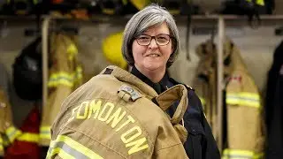 Edmonton's first female firefighter celebrates 30 years on the force