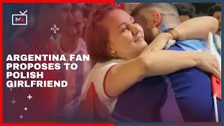 Argentina fan proposes to Polish girlfriend outside stadium in Doha