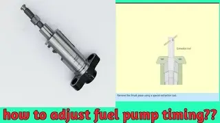 How to adjust fuel pump timing ??