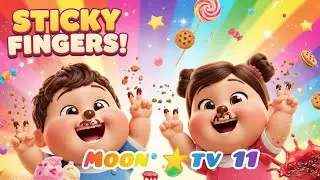 Sticky fingers chocolate#English poem#English learning#English cartoon