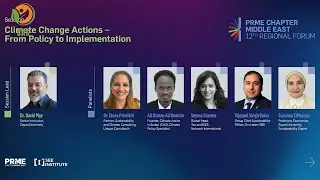 Climate Action in Sudan at UN PRME ME forum at SEE Institute 2025