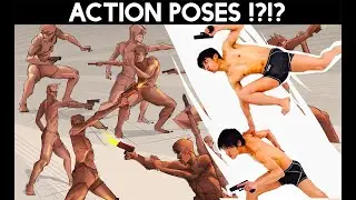 ПОЗЫ ДЕЙСТВИЯ (Рисование жестами и формами) #arttutorial