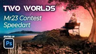 Photoshop speedart, my battle submission for #Mr23 ''Two Worlds''