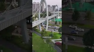China first Fly Train in Wuhan 🇨🇳🚟 || Futuristic City in china🇨🇳 #shorts #china #future #love