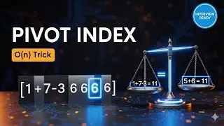 Pivot Index Explained | Crack FAANG & Big Tech Interviews (O(n) Solution)