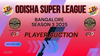 LIVE PLAYER AUCTION ODISHA SUPER LEAGUE SEASON 3