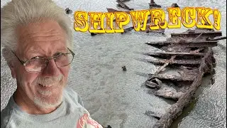 Shipwreck!! Southern Pacific construction boat turns up on the Great Salt Lake