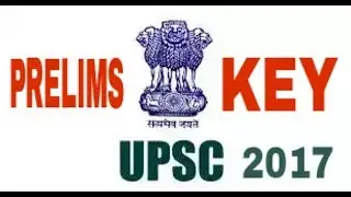 UPSC 2017 PRELIMS KEY