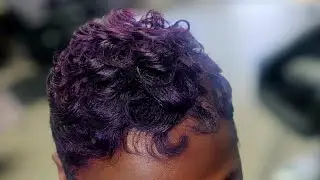 Purple Pincurl Pixie Cut 💜