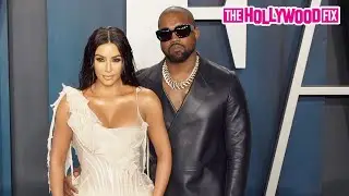 Kanye West & Kim Kardashian's Last Red Carpet Together Before Divorce At The Vanity Fair Oscar Party