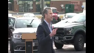 RAW: Sec. Pete Hegseth speaks at Newport News, Virginia, recruiting station