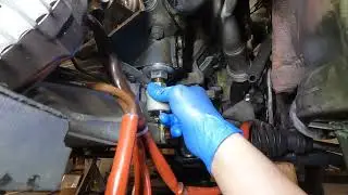 Oil cooling line & oil pressure sending unit replacement on a 1985 Porsche 928 S Euro
