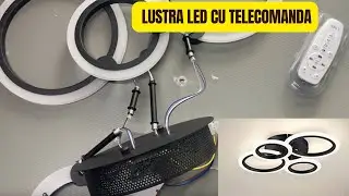 Lustra LED dimabila cu telecomanda si aplicatie, 3 tipuri lumina