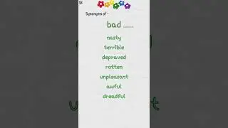 Synonyms of BAD #arcbrainsparks #dailyenglish #englishlearning